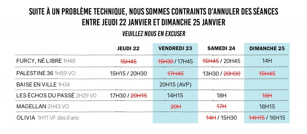 actualité grille horaire modif
